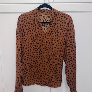 Cheetah print blouse